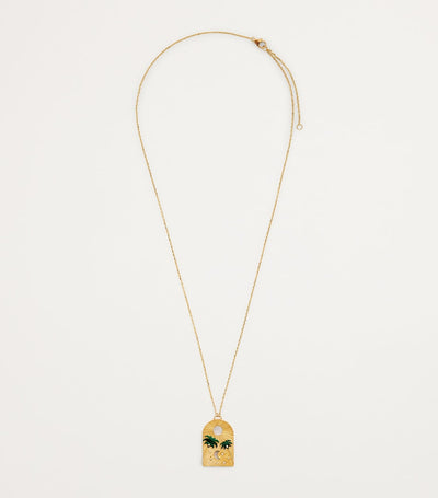 Harrods L'ATELIER NAWBAR Yellow Gold, Diamond and Malachite Biladi Palm Necklace- Buy online at McGrocer