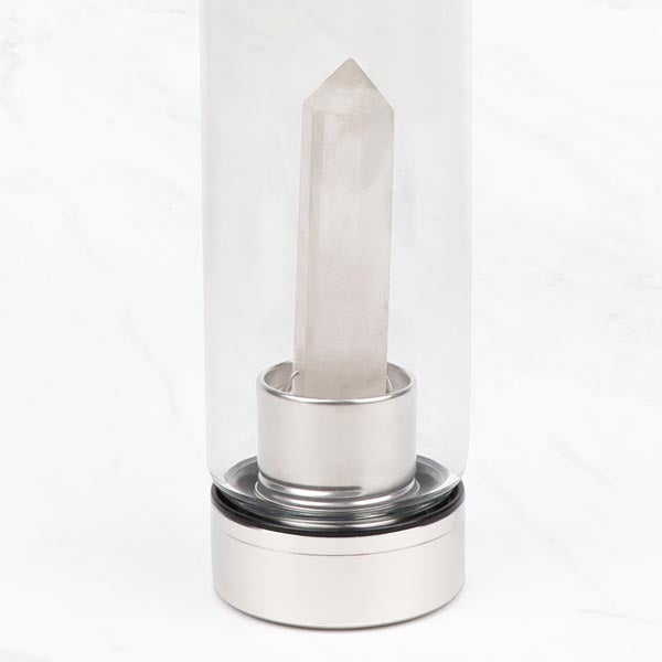 Myga clear quartz crystal glass water bottle - British product