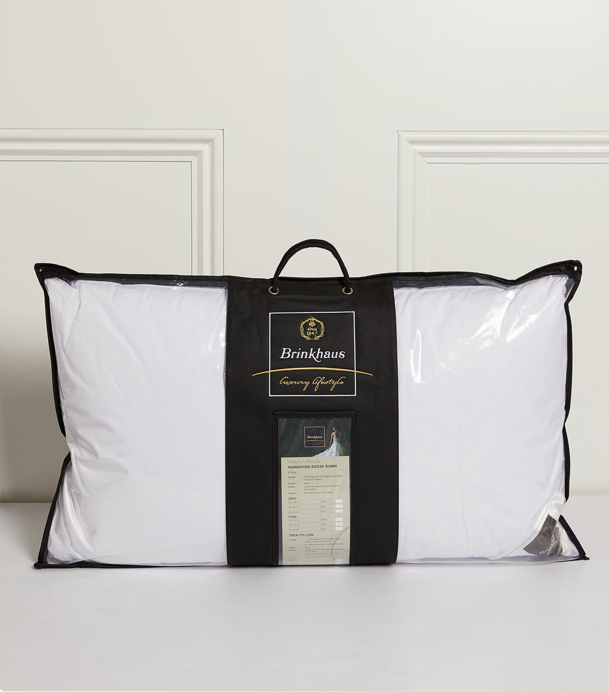 Brinkhaus Hungarian Goose Down Firm Pillow 50cm x 90cm - British product