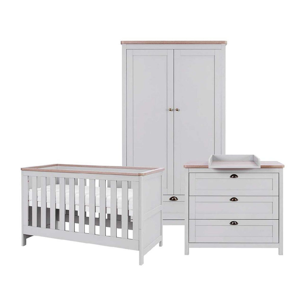 Tutti Bambini Verona 3 Piece Room Set - Dove Grey/Oak