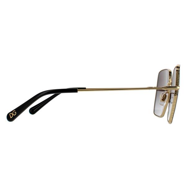 Dolce & Gabbana DG2242 schwarzgoldene grau-verlaufende Sonnenbrille, importiert aus Großbritannien