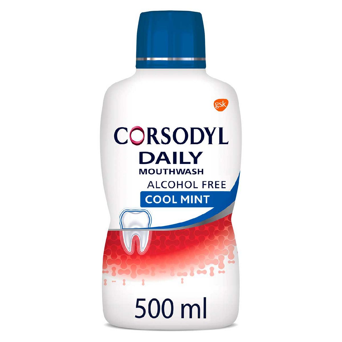 Corsodyl Daily Gum Care Mouthwash Alcohol Free Cool Mint 500ml GOODS Boots   