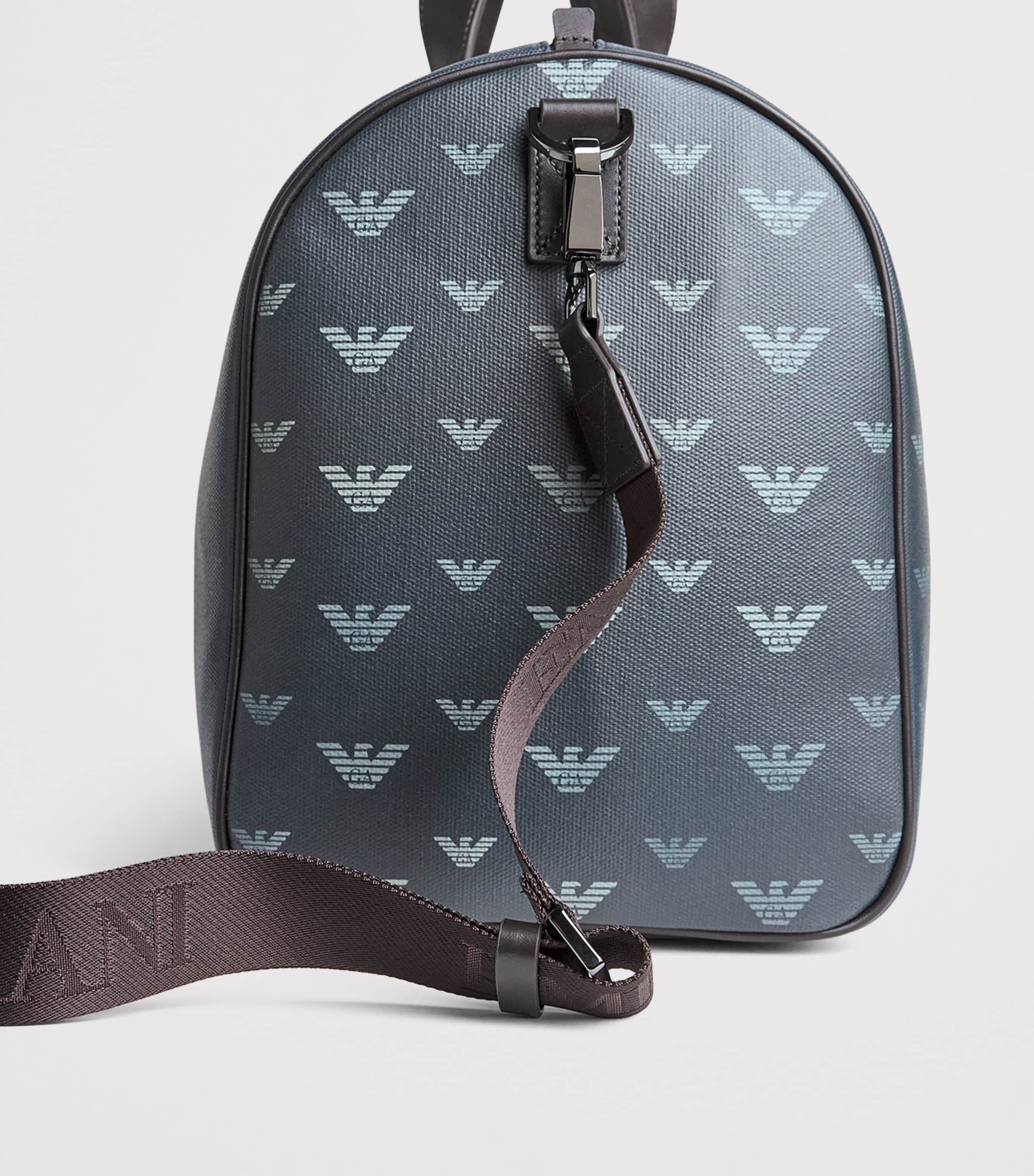 Emporio Armani canvas eagle holdall travel bag (British brand)