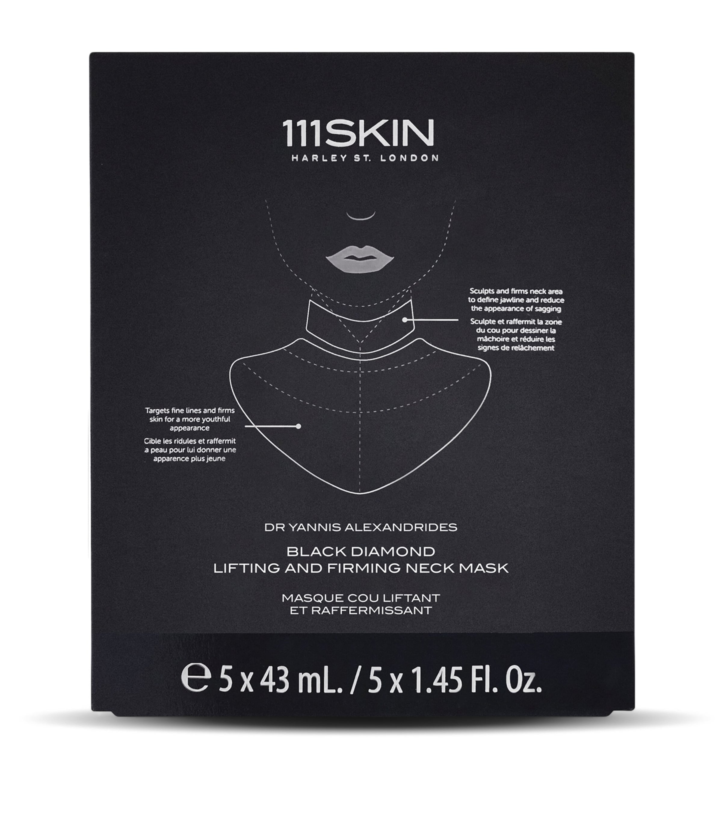 111Skin Black Diamond neck mask set 5x43ml - British product