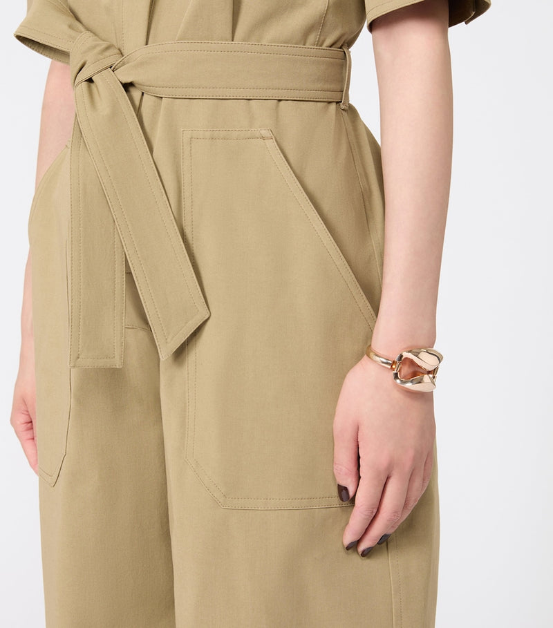 Max Mara oversized geometric bracelet in bronze, UK version