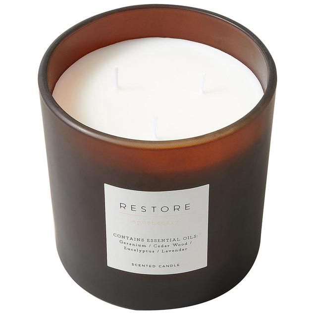 M&S Apothecary Restore Large 3 Wick Scented Candle General Household M&S   