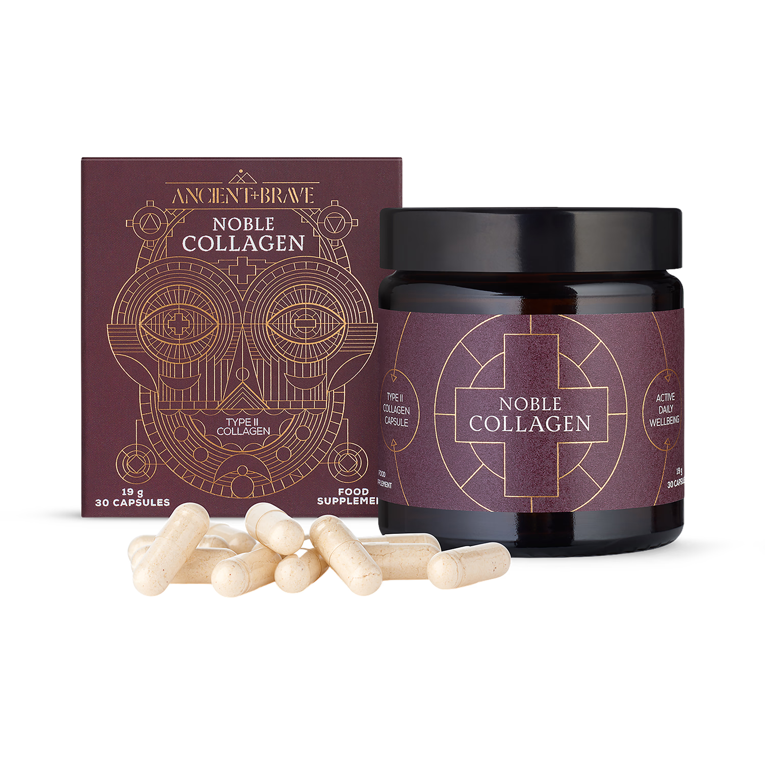 Ancient+Brave Noble Collagen joint supplement 30 capsules, UK version