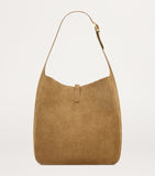 Saint Laurent suede shoulder bag with YSL monogram, UK version