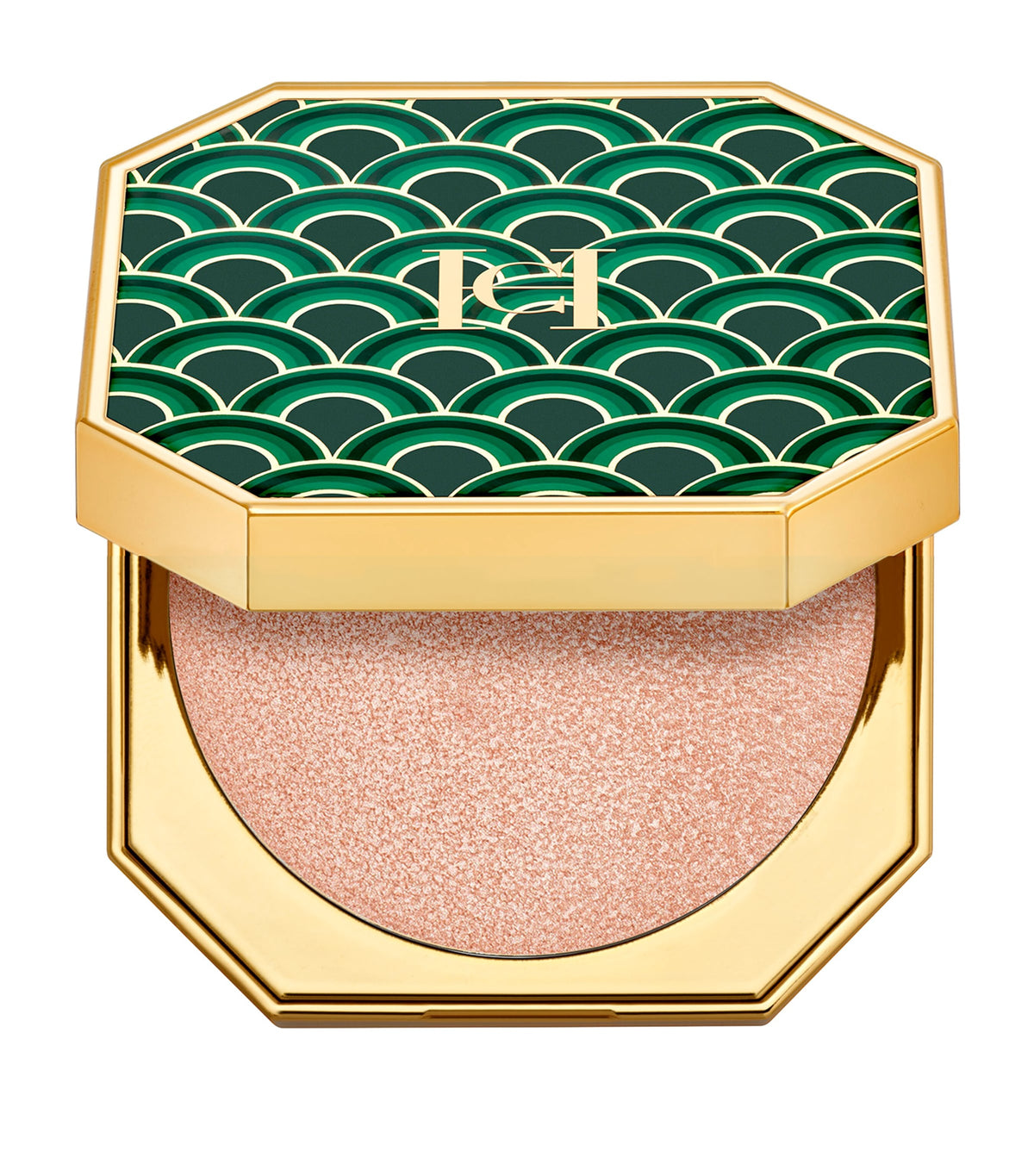 Carolina Herrera fabulous skin highlighter with decorative greenwaves case bundle - British product
