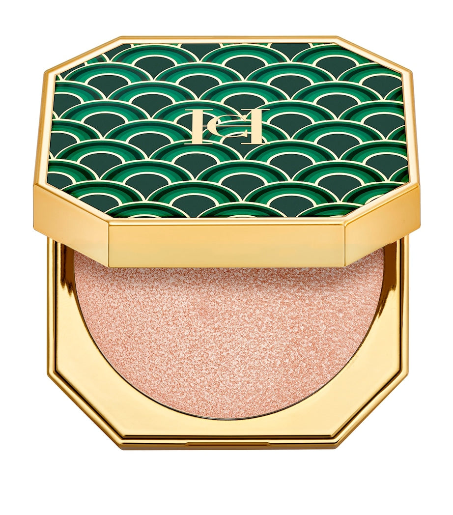 Carolina Herrera fabulous skin highlighter with decorative greenwaves case bundle - British product