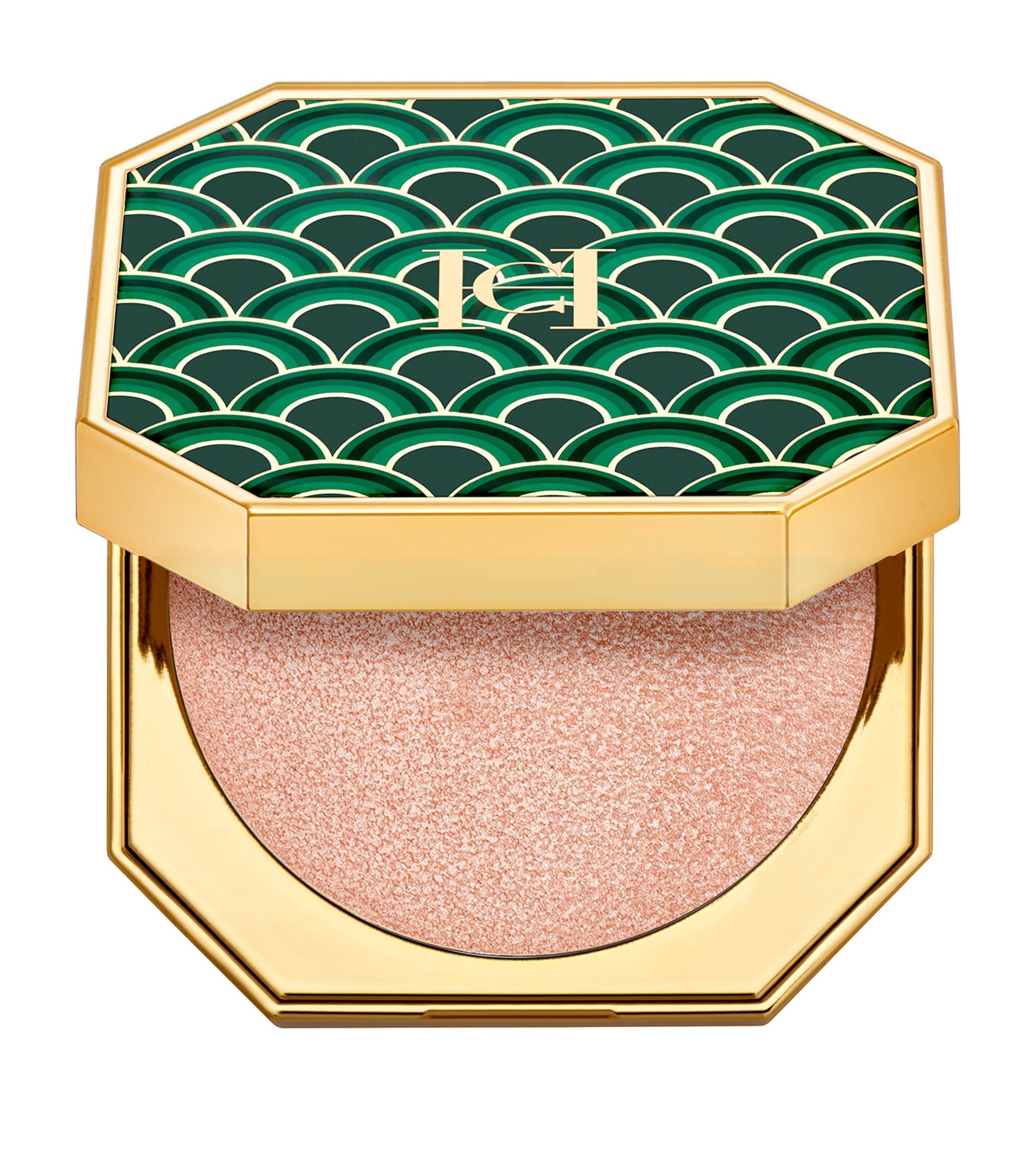 Carolina Herrera fabulous skin highlighter with decorative greenwaves case bundle - British product