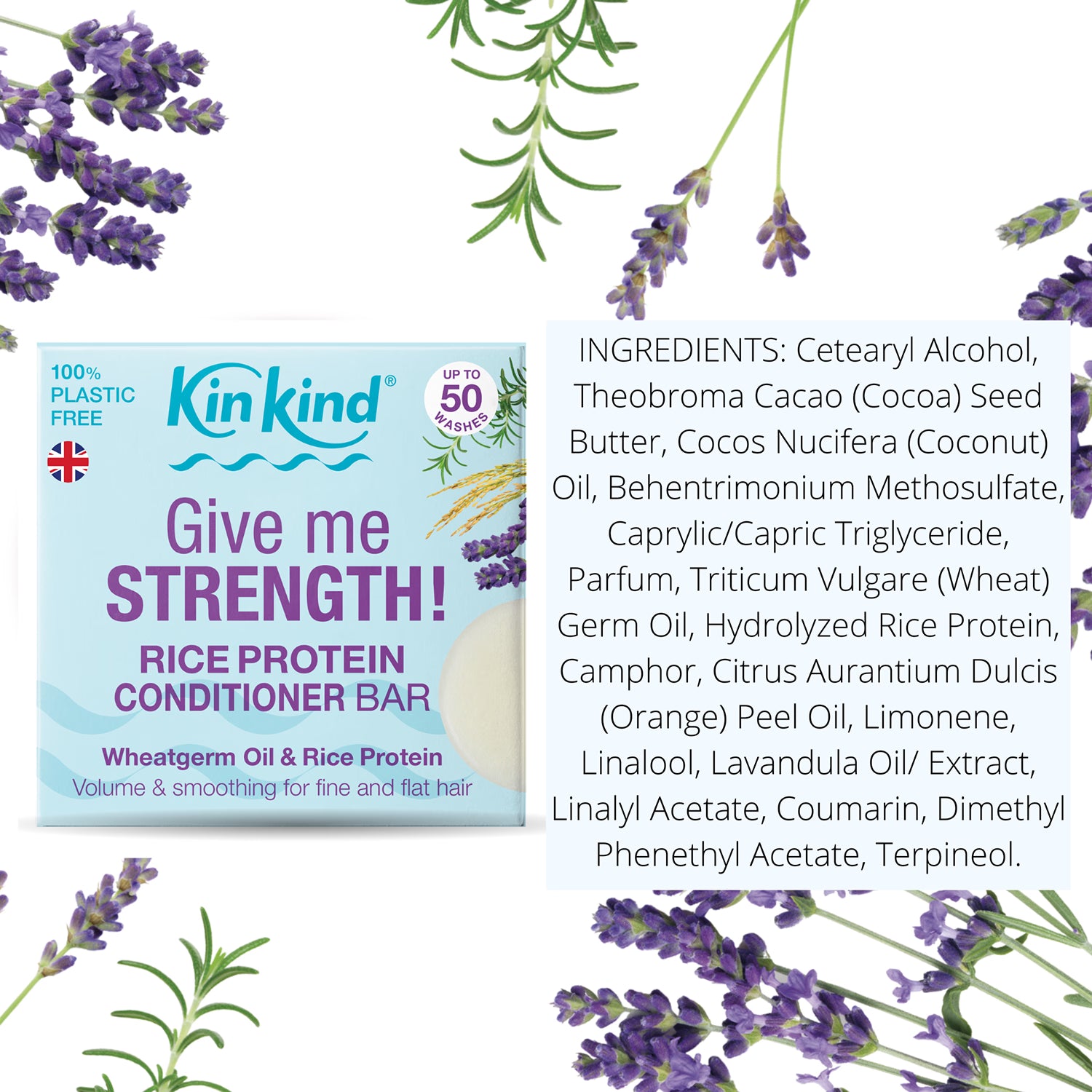KinKind Rice Protein Conditioner Bar 40g, UK version