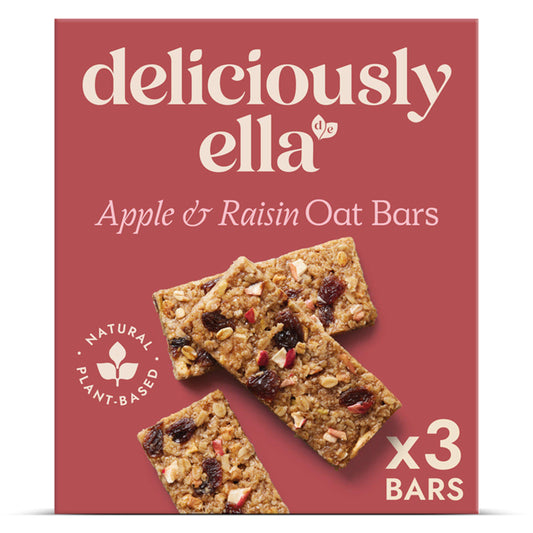 Deliciously Ella Apple, Raisin & Cinnamon Oat Bars 3x50g cereal bars Sainsburys   