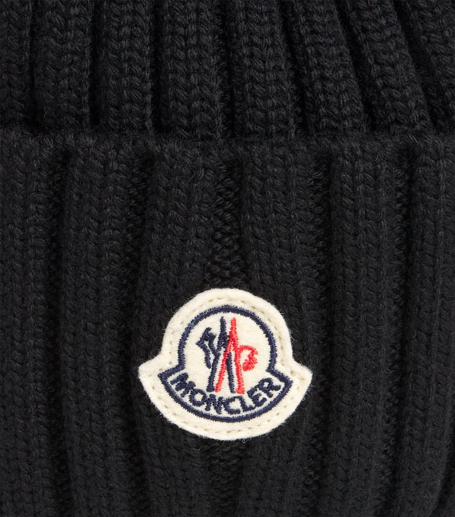 Moncler virgin wool pom-pom beanie (British brand)