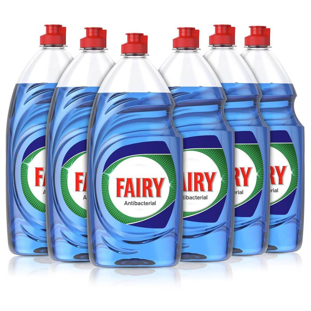 Fairy Anti-Bacterial Washing Up Liquid with Eucalyptus, 6 x 870ml