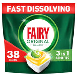 Fairy Original All In One Dishwasher Tablets, Lemon, 38 Capsules