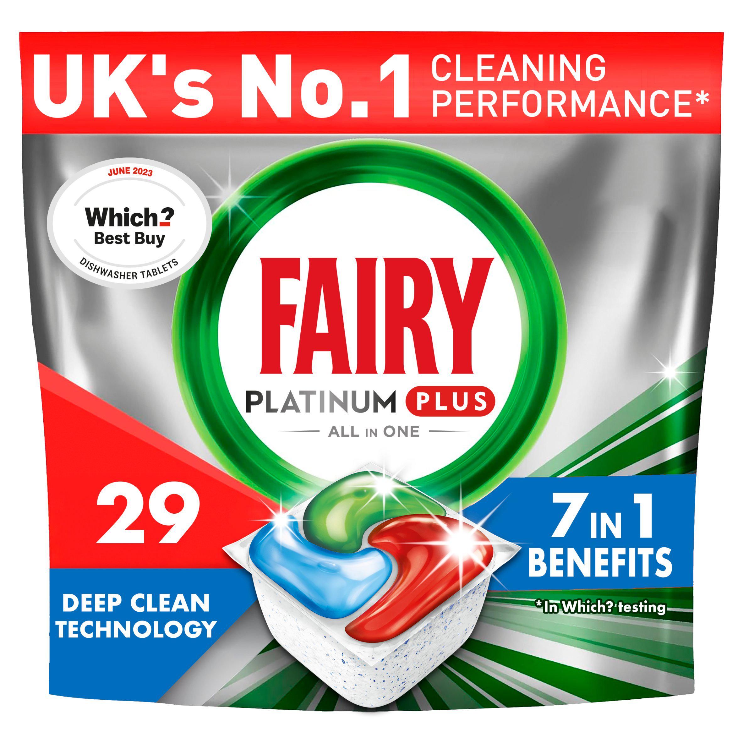 Fairy Platinum Plus Fresh Herbal Breeze Deep Clean oppvaskmaskin tabletter x29