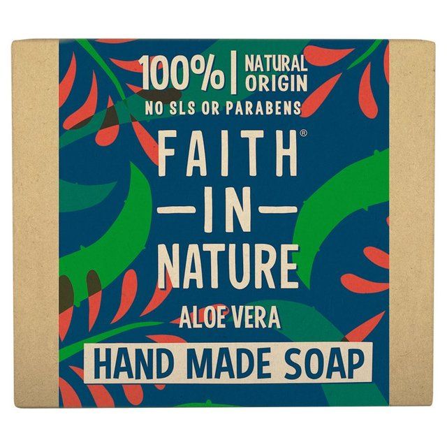 Faith in Nature Aloe Vera Pure Hand Made Soap Bar   100g