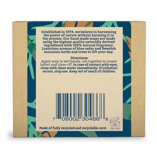 Faith in Nature Blue Cedar Pure Hand Made Soap Bar   100g