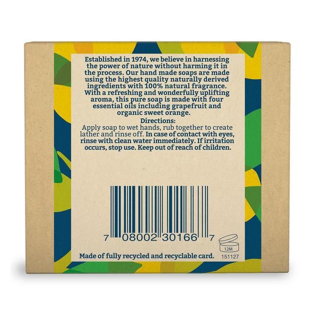 Faith in Nature Grapefruit Pure Hand Made Soap Bar   100g