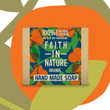 Faith in Nature Orange Pure Hand Made Soap Bar   100g