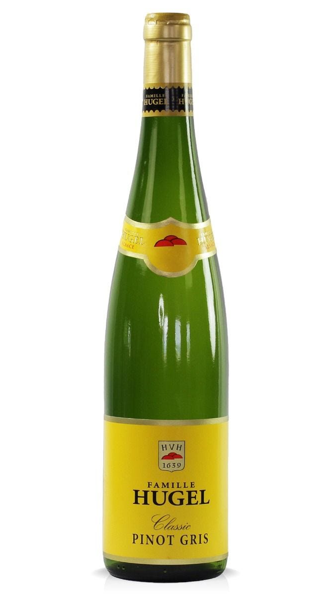 Hugel Pinot Gris Classic white wine 75cl, imported from the UK