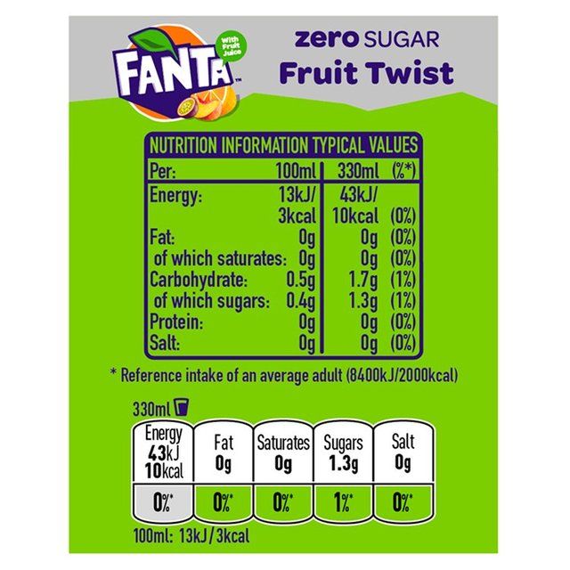 Fanta Zero Fruit Twist   8 x 330ml