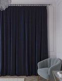 Faux Silk Pencil Pleat Blackout Curtains - Champagne, W117Cm Drop 229Cm