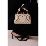 SVNX Heart Pearl Clutch Bag in Gold, UK version