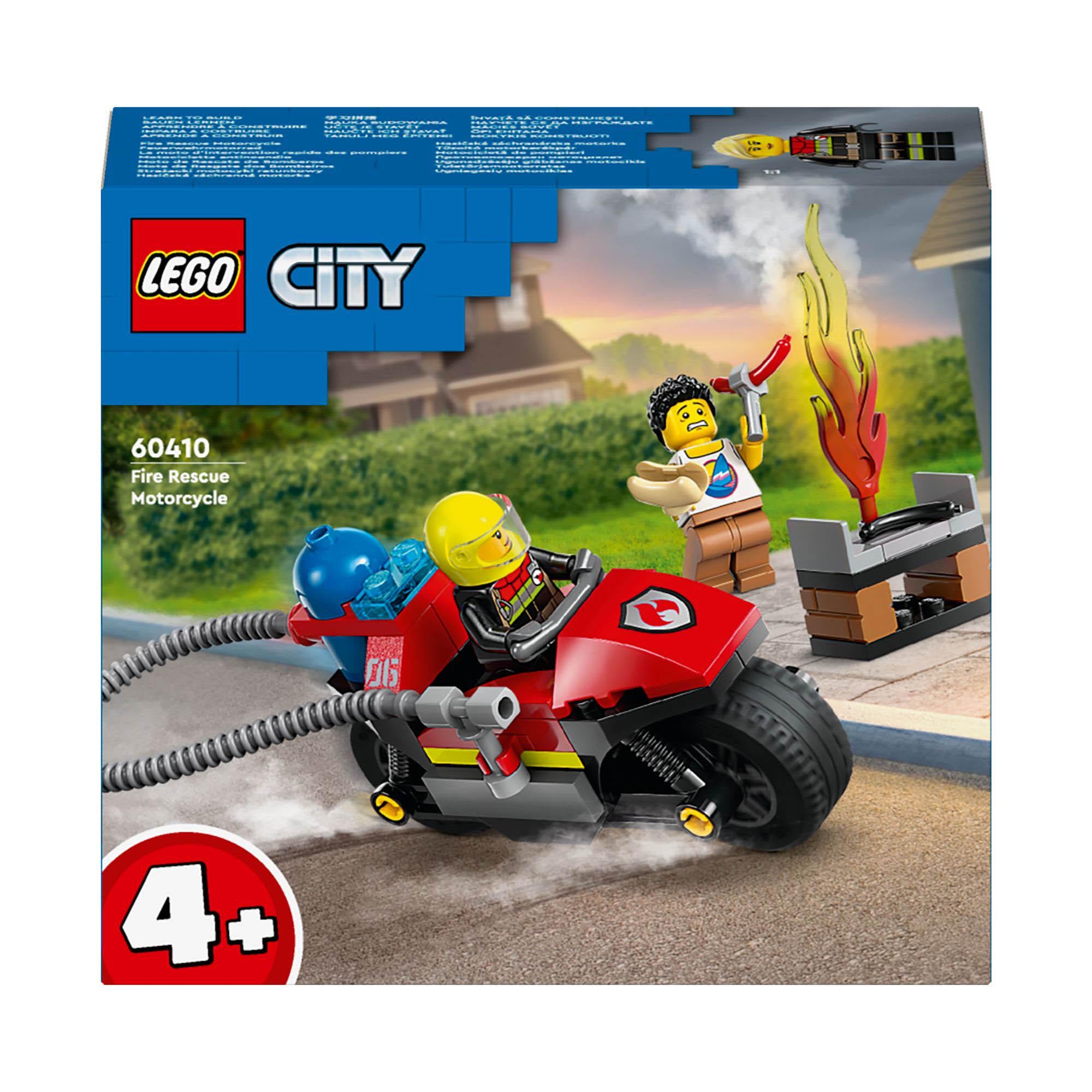 LEGO City Fire Rescue Motorcycle, 4+ Motorbike Toy 60410 GOODS Sainsburys   