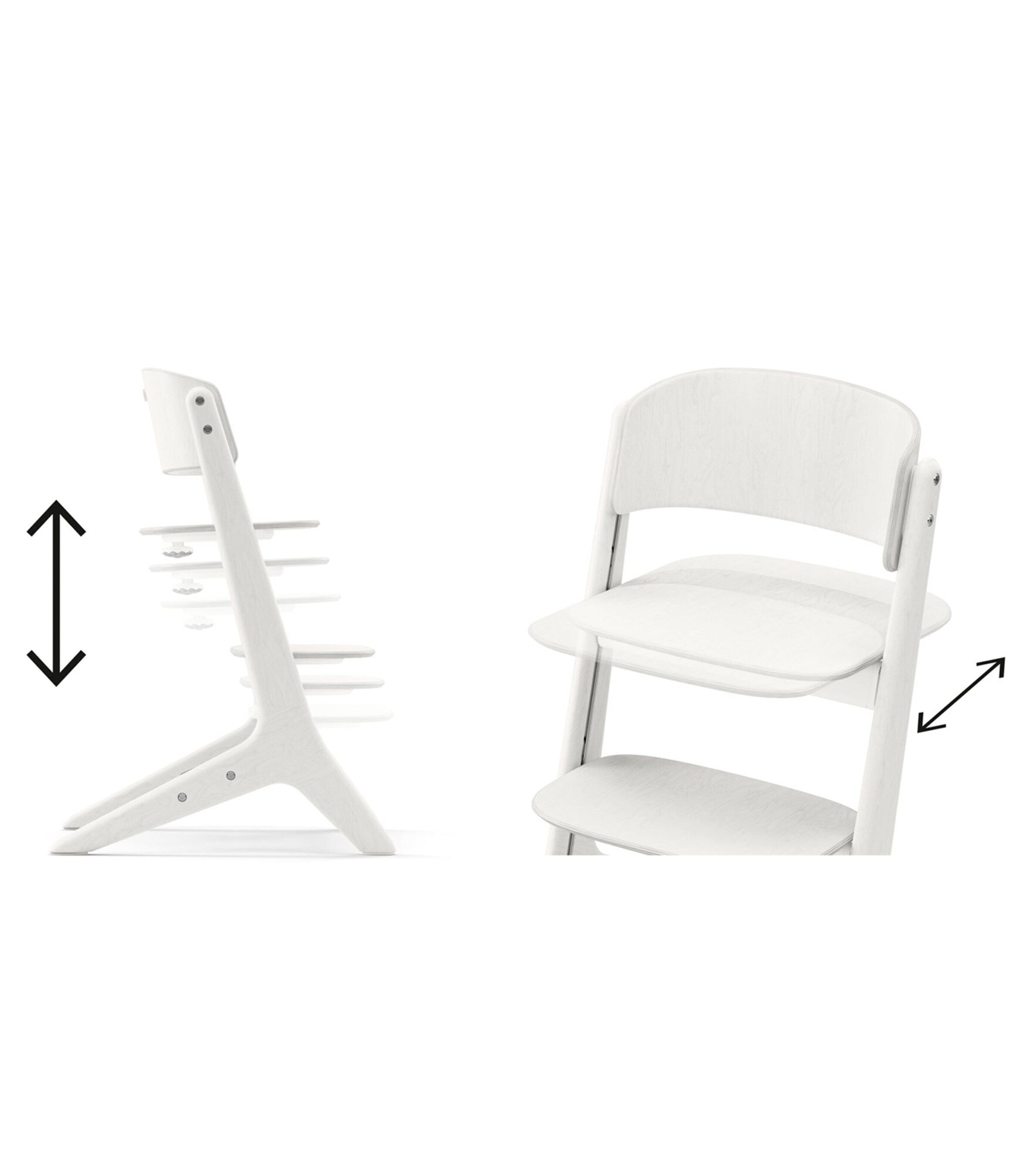 Cybex LEMO White Wood Highchair 3-in-1 Set (British brand)