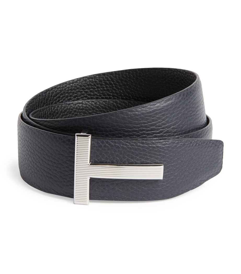 Tom Ford leather reversible T Ridge belt (British brand)