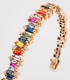 Suzanne Kalan Audrey rainbow sapphire diamond bangle - British product