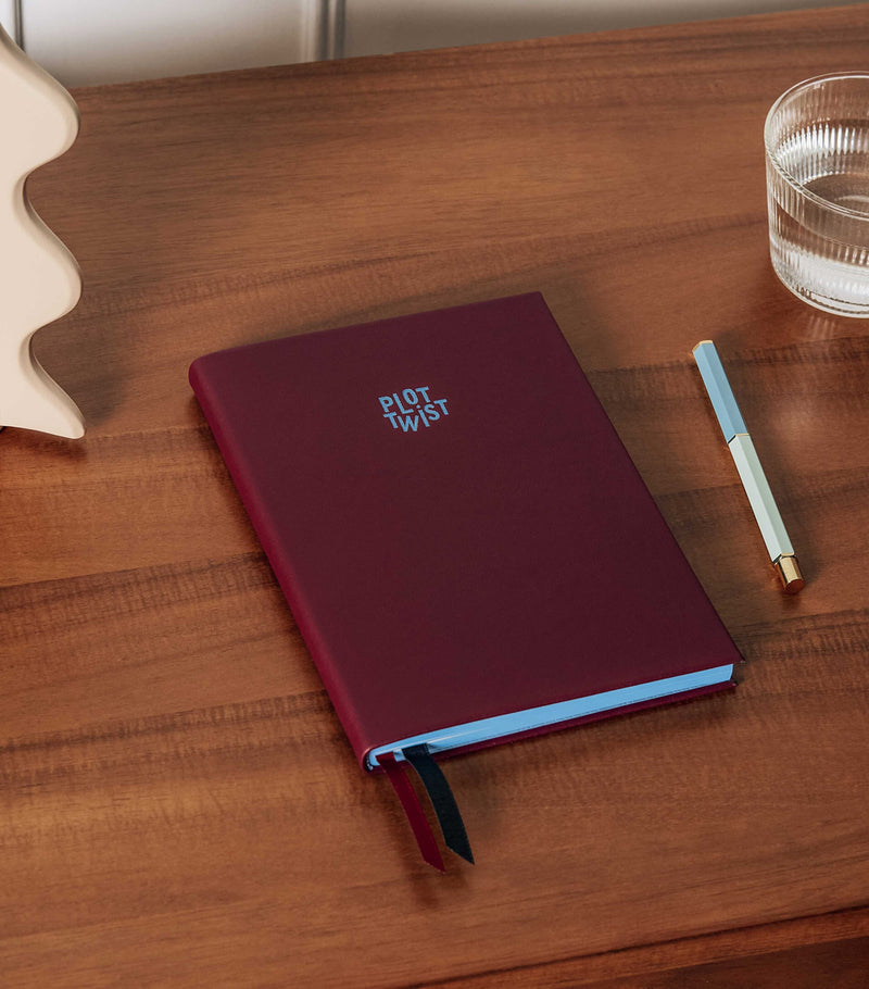 Papier leather Plot Twist lined A5 notebook with 192 pages, imported from the UK