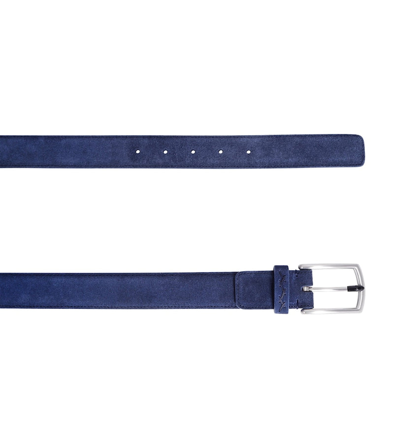 Zegna suede triple stitch belt - Italian luxury, UK version