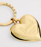 Harrods heart keyring in gold-tone metal, UK version