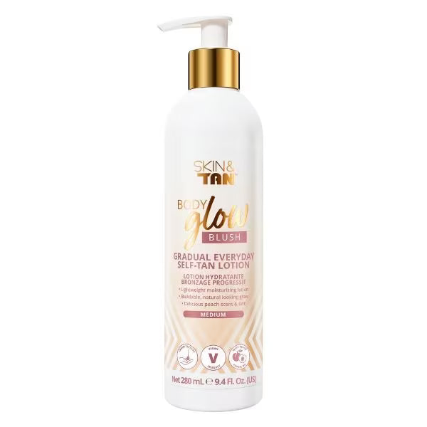 Skin & Tan Body Glow Blush Medium 280ml (British brand)