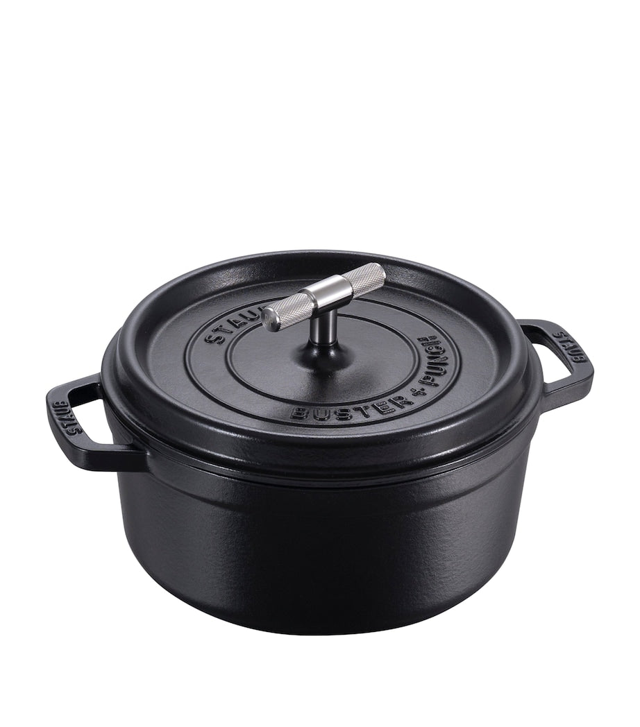 Staub cocotte x Buster+Punch with steel knob 24cm, UK version