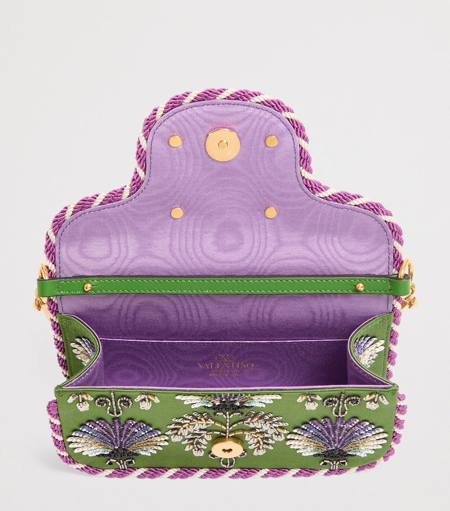 Valentino Garavani small embellished Locò shoulder bag, imported from the UK