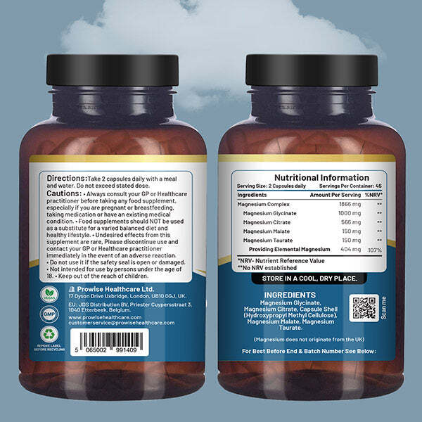 Prowise magnesium complex 4-in-1 90 capsules, imported from the UK
