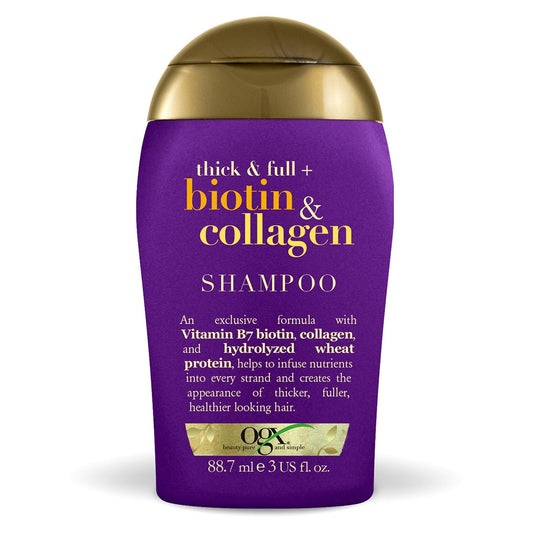 OGX Thick & Full + Biotin & Collagen Mini Shampoo 88.7ml Suncare & Travel Boots   