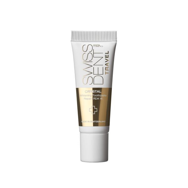 Swissdent Crystal whitening toothpaste travel size 10ml - British product