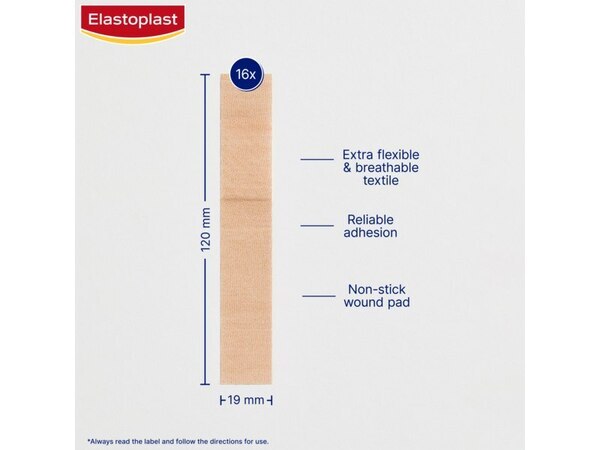 Elastoplast Flexible Fabric Finger Strip,16 Plasters GOODS Superdrug   