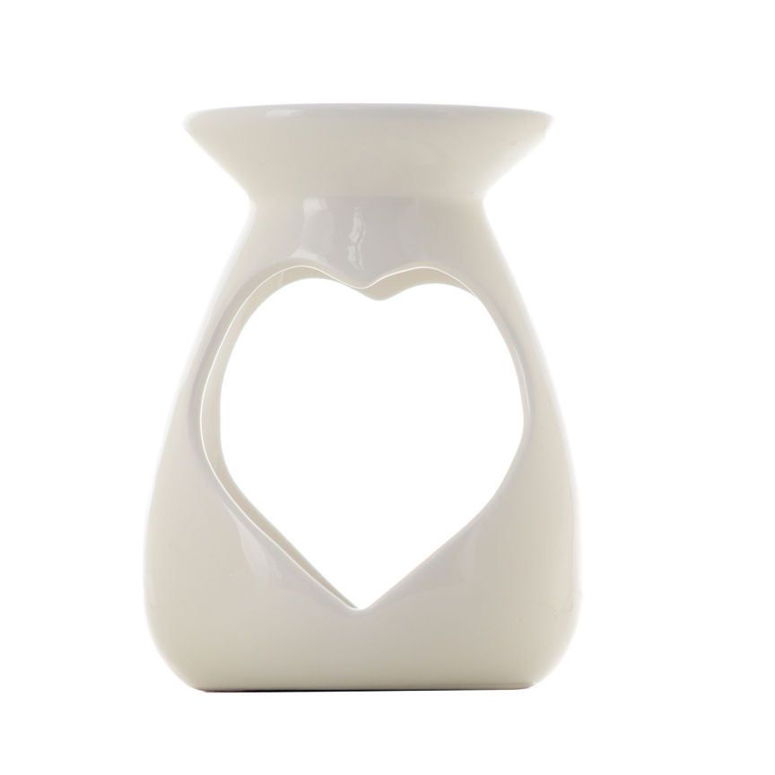 George Home Cream Cut Out Heart Burner