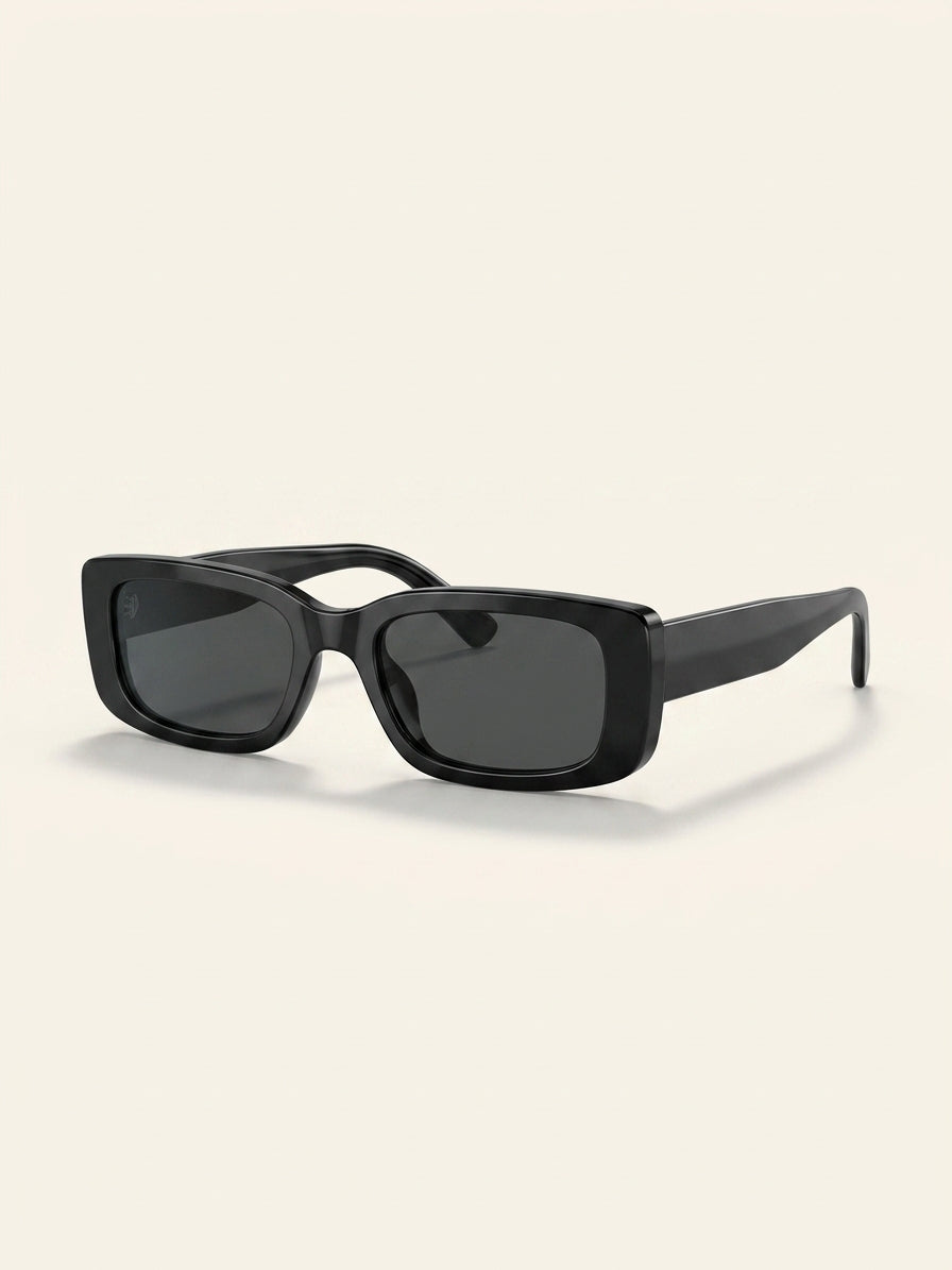 Prada rectangular sunglasses black frame polyamide lenses - British product