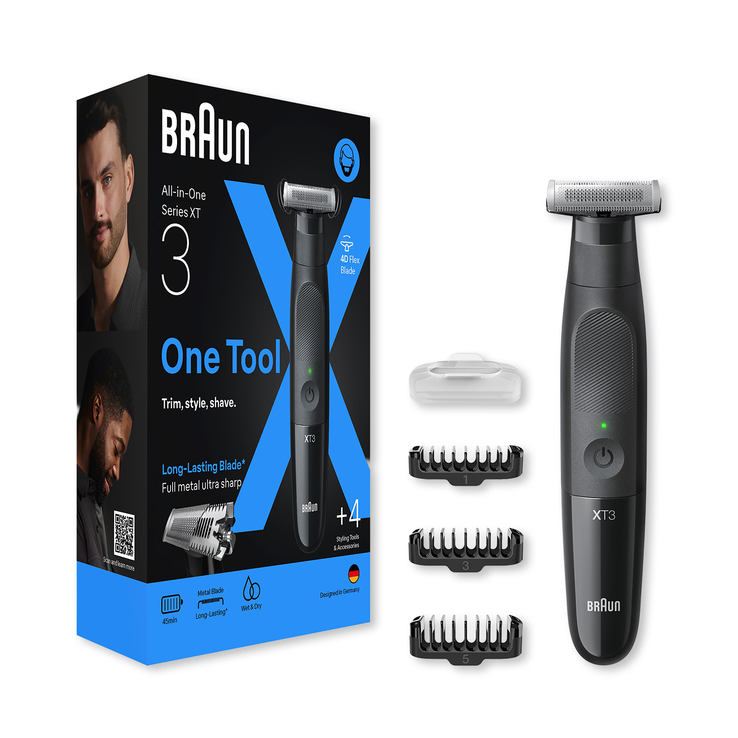 Braun XT3100 beard trimmer, imported from the UK