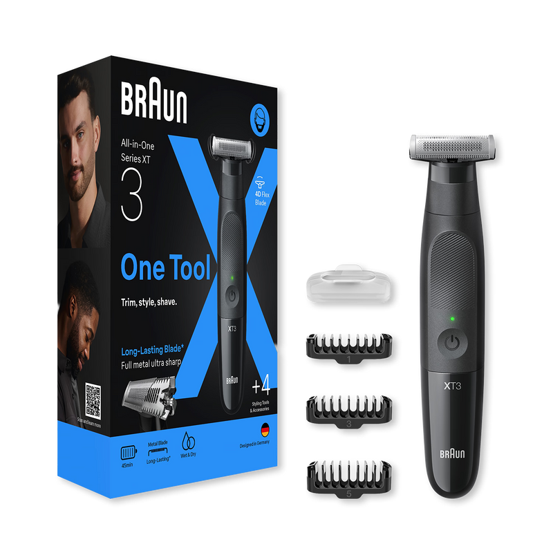 Braun XT3100 beard trimmer, imported from the UK