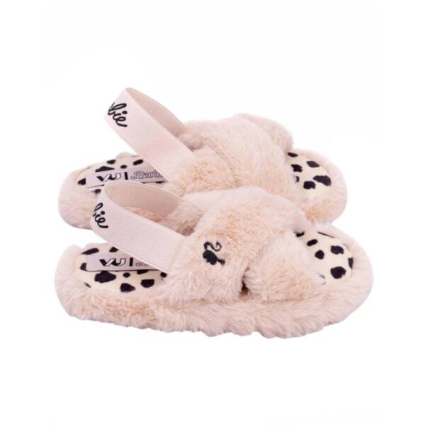 Barbie Girls Faux Fur Slip-on Slippers (12) GOODS Superdrug   