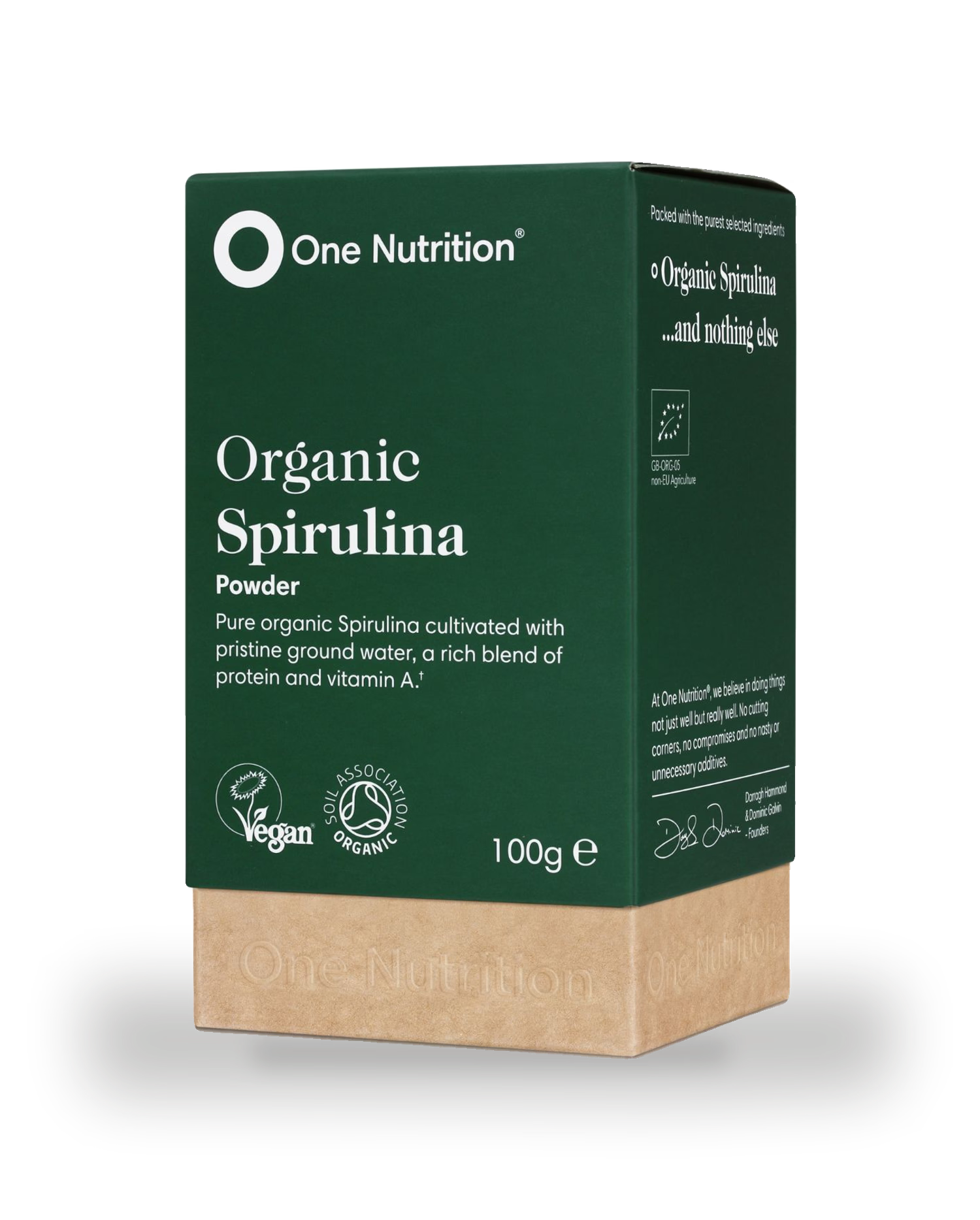 One Nutrition organic spirulina 500mg 100 vegecaps, imported from the UK