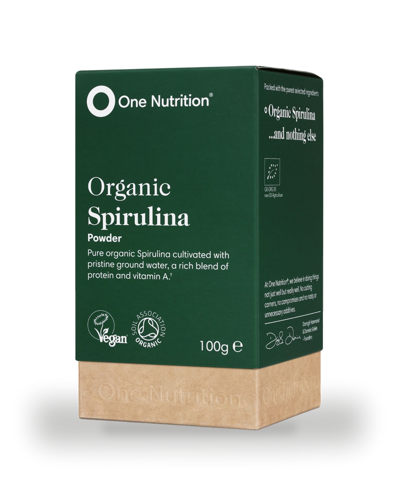 One Nutrition organic spirulina 500mg 100 vegecaps, imported from the UK